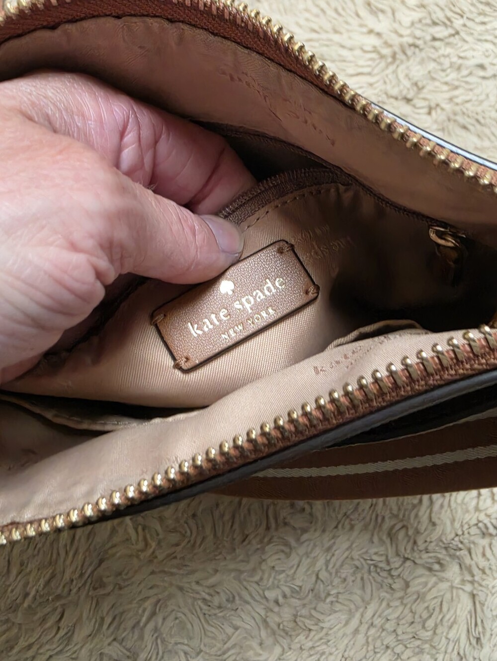 kate spade Tan Leather Crossbody Bag - Picture 13 of 14